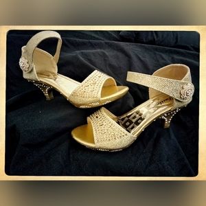 Gold Rhinestone Heels by Lucita (kid size 4)